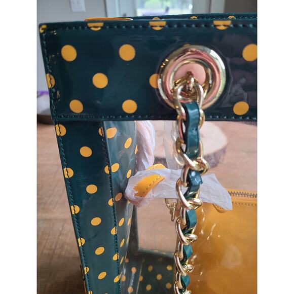 NEW Score! Official Game Day BAG Tote Clear Green Gold Yellow‎ Green Bay Packers - Picture 7 of 11